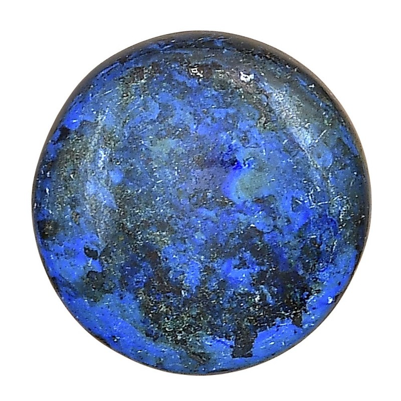 Natural Azurite 22x22x5.6 mm Round Shape Polished Loose Gemstone LS03157-52