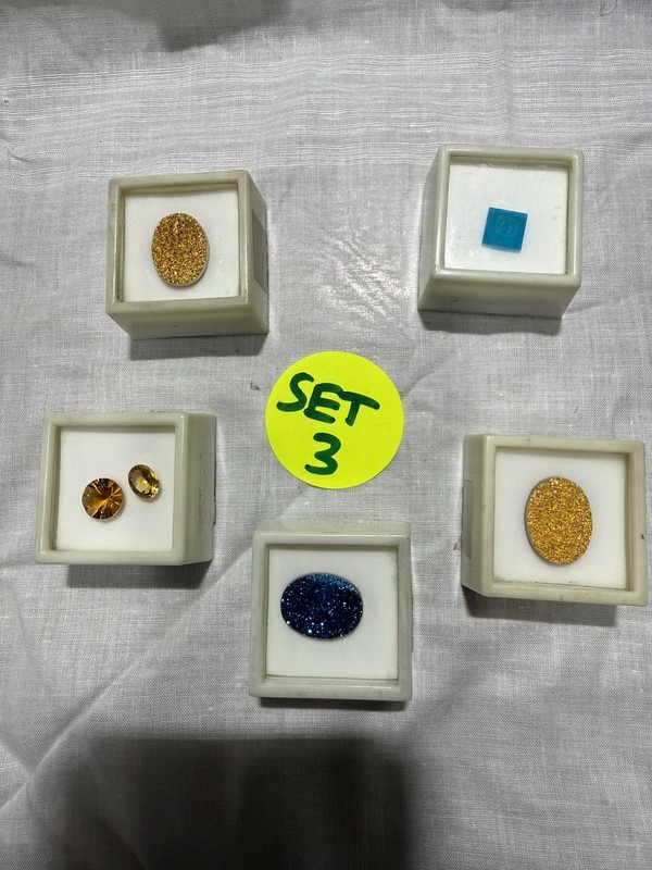 Mixed Gemstone Lot Drusy Quartz Citrine Paraiba Ice Blue Cabochon Faceted