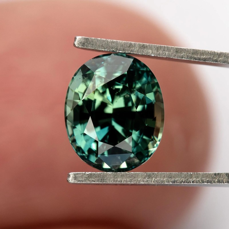 Madagascar Loose Gem 1.81ct Oval Sapphire, Teal Blue Green, 7.2x6.1mm, Unheated gallery