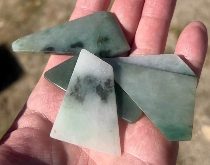 Burmese Type A Jadeite Cuttings for Pendant Jewelry Making 486ct gallery