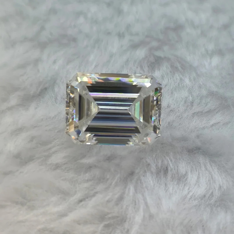 Moissanite Loose Multicolor 0.2-10ct Emerald Cut VVS1 GRA for Jewelry Making