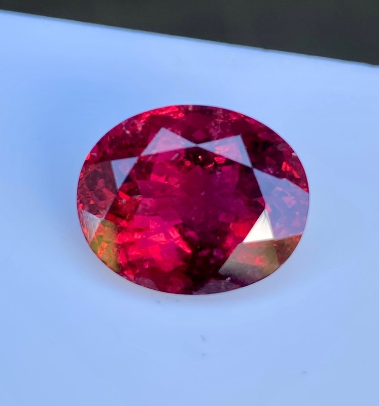 Rubellite! 13.61CT Tourmaline, collection size, Oval Cut Gems. For Art Deco ring