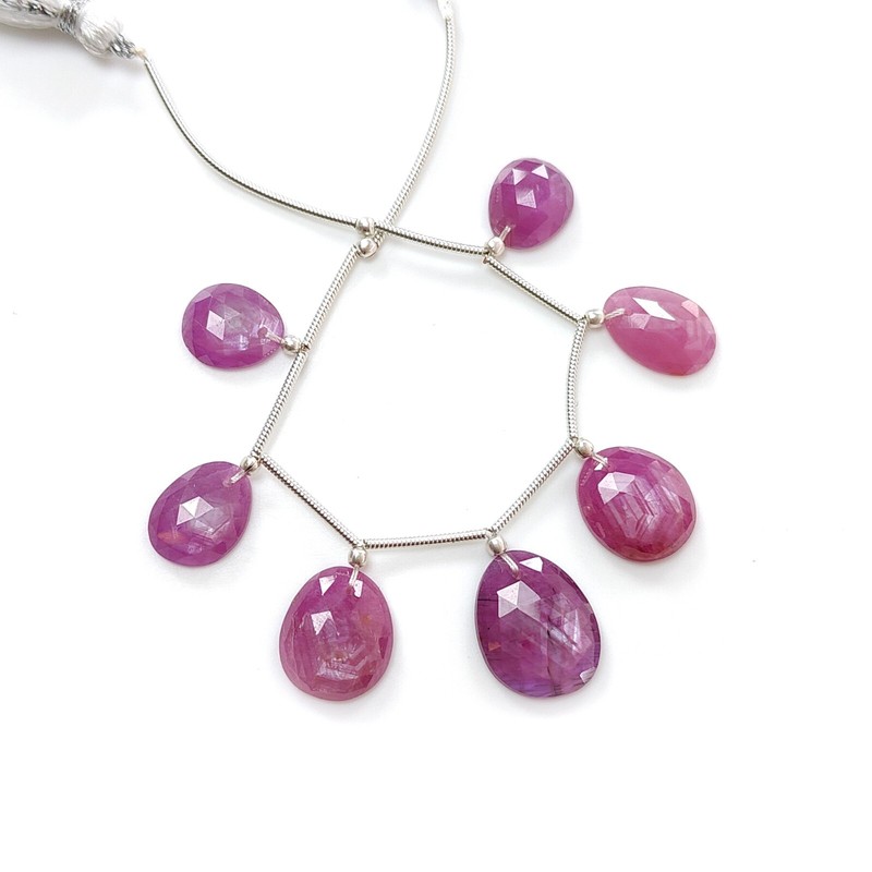 39.40cts Pink Sapphire Gemstone Faceted Cut Fancy Shape Beads 12*9mm -17*13mm