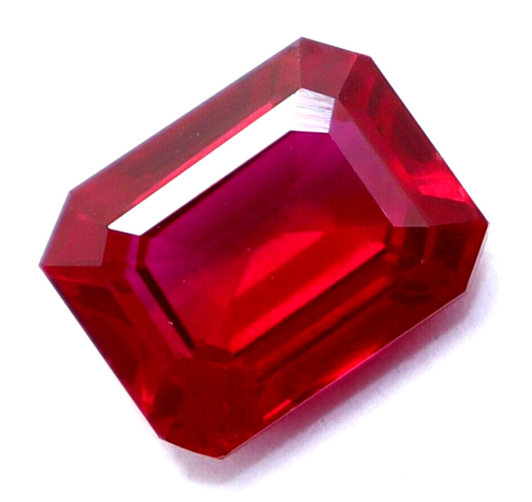 4.75 Ct Natural Red Ruby Faceted Emerald Cut Certified Loose Gemstone With Gift gallery