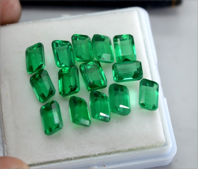 CALIBRATED 8x6 mm NATURAL ZAMBIAN EMERALD FOR JEWELLERY LOOSE GEMSTONE 50 pcs gallery