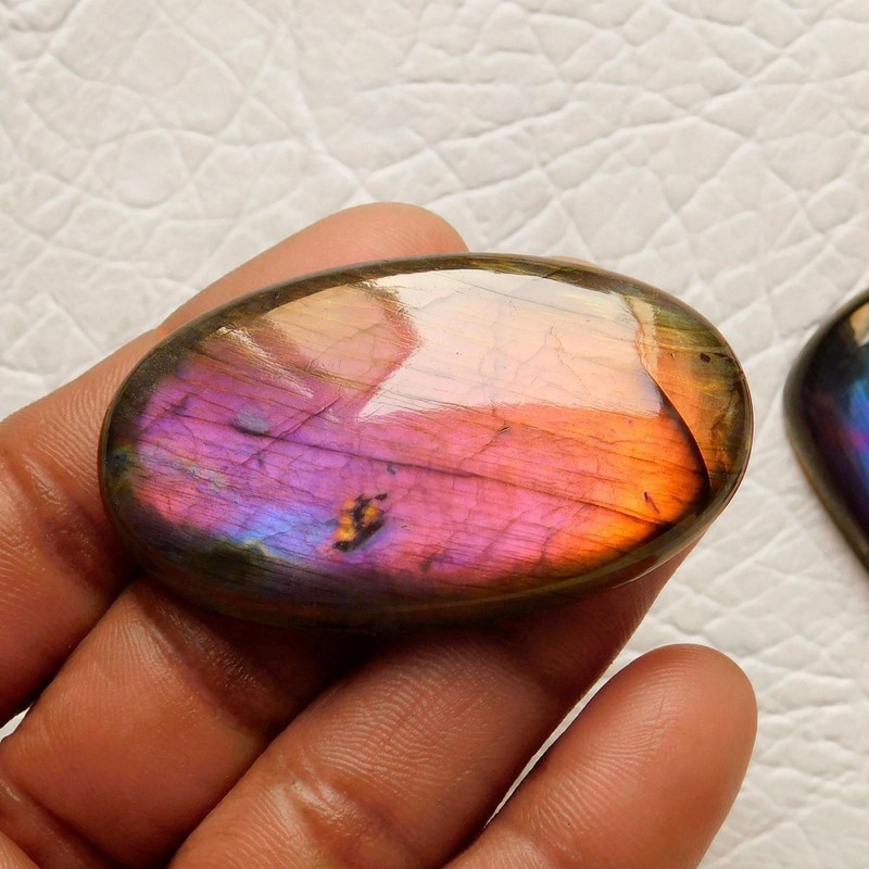 Top AAA Quality Pink Purple Labradorite Cabochon 100% Natural Gemstone