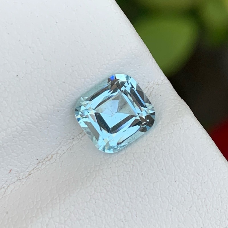 1.70 Carat Natural Aquamarine Cushion Cut From Nigeria