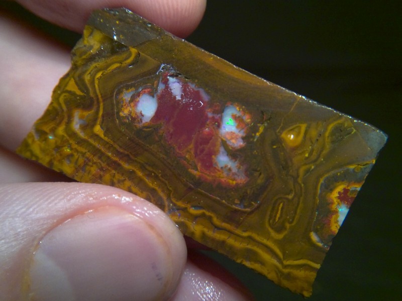 49.95cts Yowah boulder opal rough, stunning pattern & colours *see video* gallery