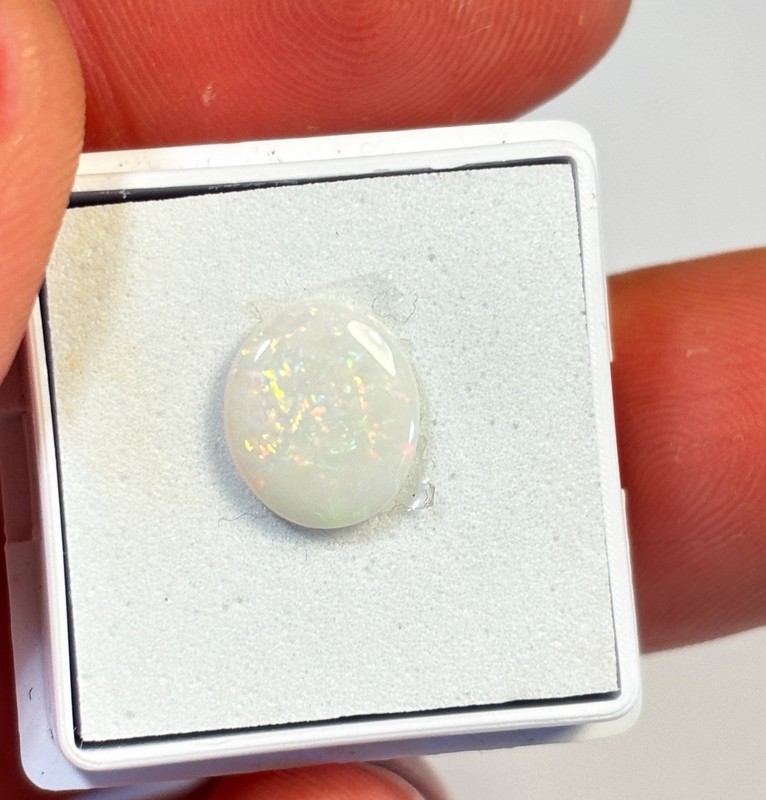 Olympic Natural Opal Oval White Australian Cabochon Gemstone 1.25 carats EO-981