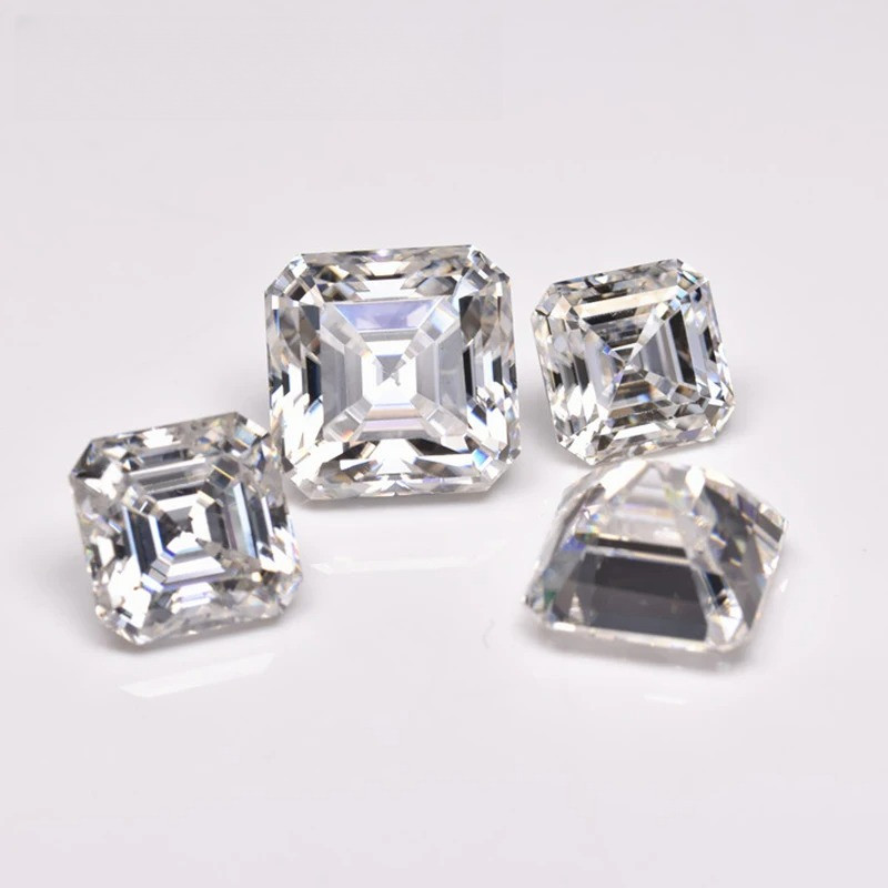 11mm Rare Asscher Cut 1-25pcs D Color VVS1 GRA Certificate Moissanite Loose
