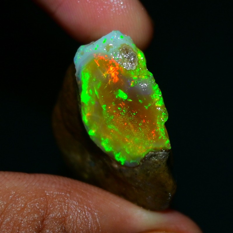Ethiopian Oil Opal Specimen 40.85 cts Natural Rough Gemstone – Fire Opal Roug