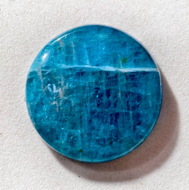 48 Cts Natural Blue Apatite Cabochon Gemstone For Jewelry 26.9×26.6×6.6 MM