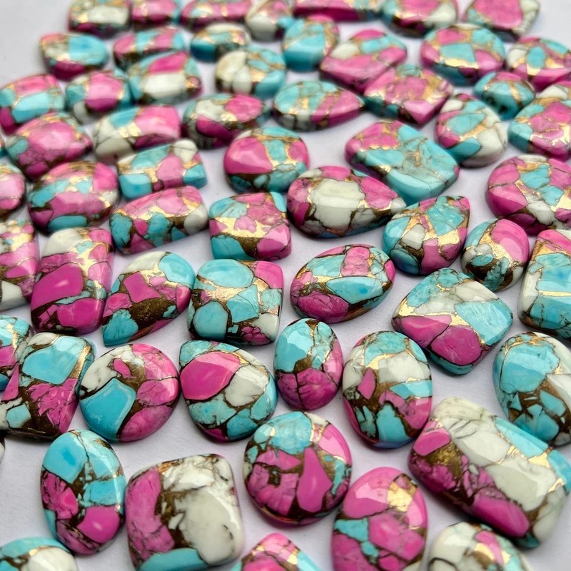 AAA+ Cotton Candy Kingman Turquoise Good Quality Genuine Stone Free Form Lot gallery