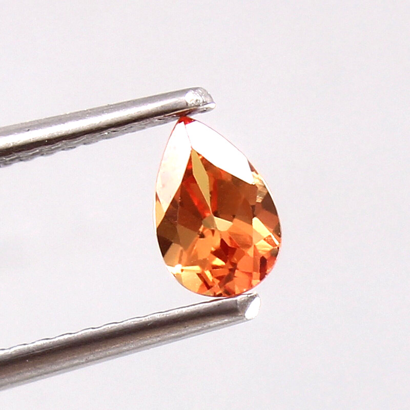 6x4MM AAA Natural Extra Ravishing Ceylon Padparadscha Sapphire Pear Gemstone Cut gallery