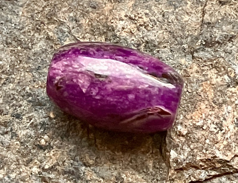 Vintage Sugilite Barrel Bead Huge 67ct. South Africa Drilled 25mm gallery
