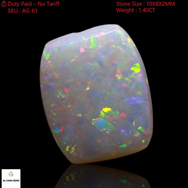 1.40 Cts Natural Fire Opal Gemstone Jewelry Supply Square Cabochon 10x8x2 mm