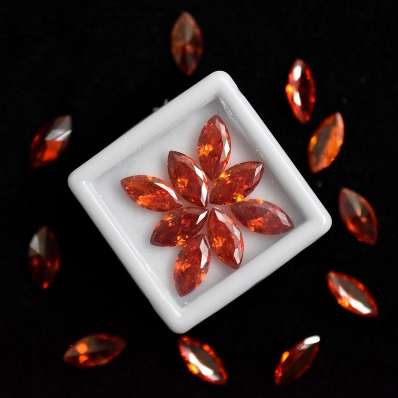 15 Pcs 10x5 mm Natural Orange Sapphire Marquise Cut Lot CERTIFIED Gems Free Gift gallery