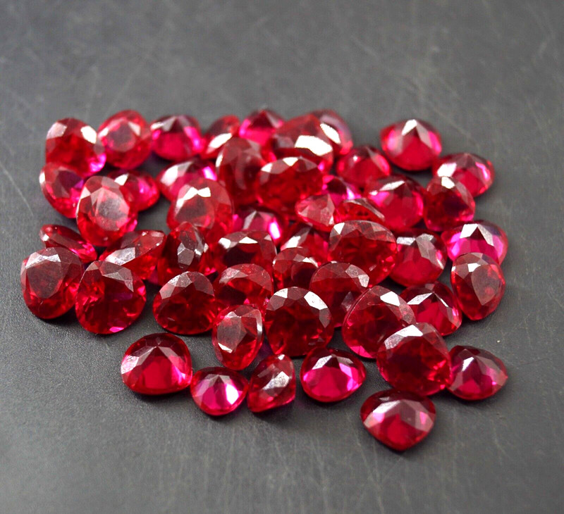 Certified 80 Ct Lot 7-12mm Size Natural Pear Flawless Burmese Red Ruby Gemstone gallery