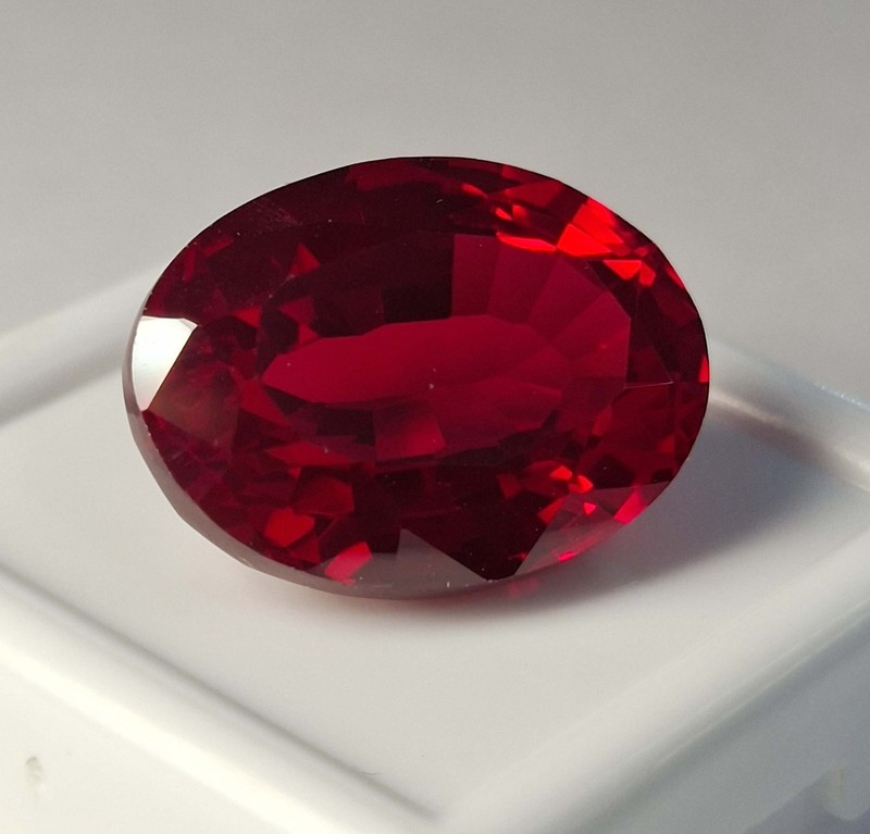 19-21 Ct Natural Red Ruby Oval Cut Mozambique Certified Loose Gemstone SB583