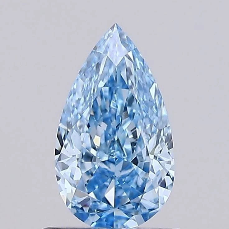 4.70 CT Natural Blue Diamond Pear Cut 10×14 MM VVS1 D Grade IDGL Certified J1