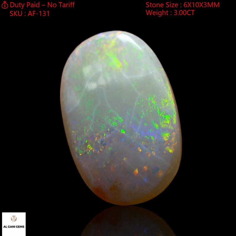 Natural Oval Fire Opal Cabochon Meditation Gemstone Australia 3.00 Cts 6x10x3 mm