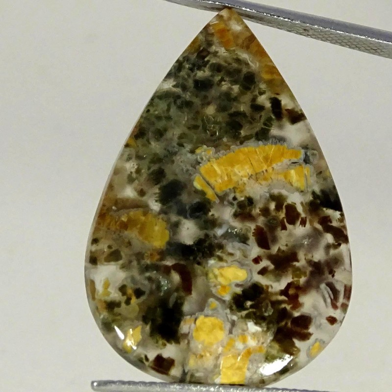 19.40Cts AAA Natural Boram Agate Pear Cabochon Gemstone 21X31X4MM