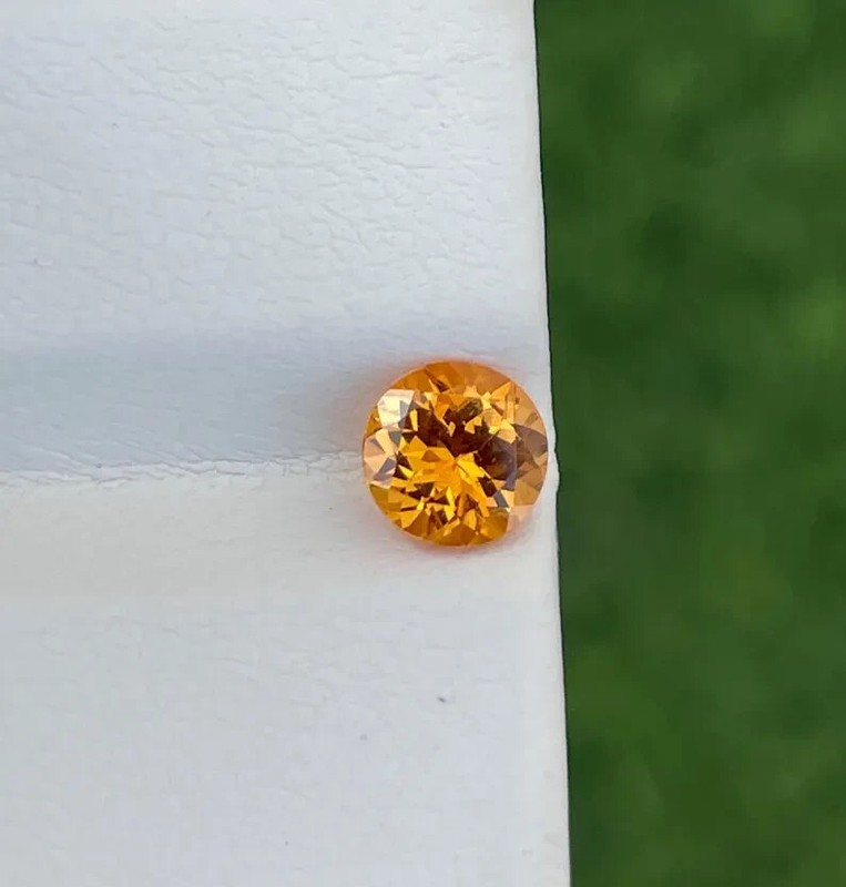 AAA Natural Flawless Orange Spessartite Garnet Round Cut Loose Gemstone 10 Ct+ gallery