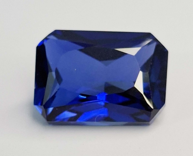Fabulous Blue Sapphire 8-10 Ct Natural Shape Emerald Cut Loose Gemstone SP449 gallery