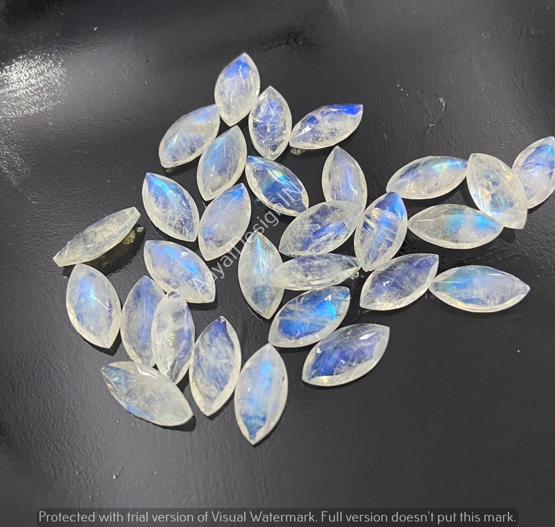 Natural Moonstone Marquise Shape Faceted Cut WHOLESALE Loose Gemstone Lot gallery