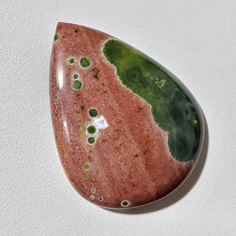 48 Cts Natural Ocean Jasper Cabochon Gemstone 39.1x29.2x6.2 MM gallery