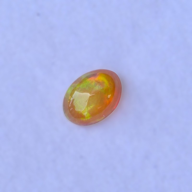 Natural Fire Opal Gemstone Ethiopian Loose Stone 0.60 Carat Certified gallery