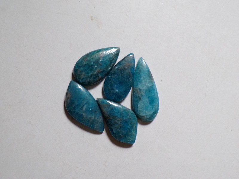 177.70 Cts Natural Apatite 05 Pcs Lot Loose Cabochon Gemstone 07 gallery