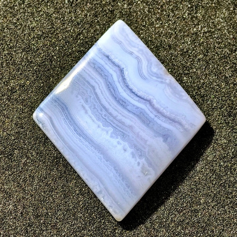 37 Cts Natural Blue Lace Agate Cabochon Gemstone For Jewelry 38.5×32.3×5.3 MM