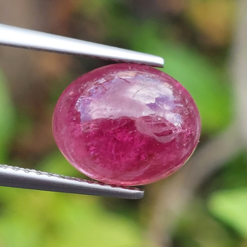 3.74 Cts EXQUISITE OVAL CABOCHON NATURAL PINK TOURMALINE LOOSE GEMSTONE