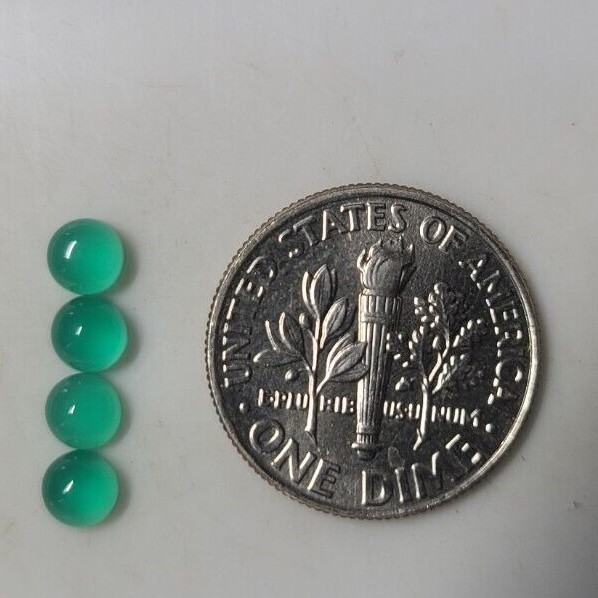 Green Onyx 3mm, 4mm, 5mm, 6mm, 7mm, 8mm, 10mm, 12mm, 14mm Round Loose Cabochons