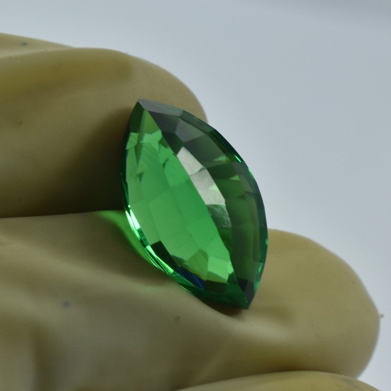 10.60 Ct Green A+ Quality Garnet Natural CERTIFIED Loose Gemstone Marquise Cut. gallery