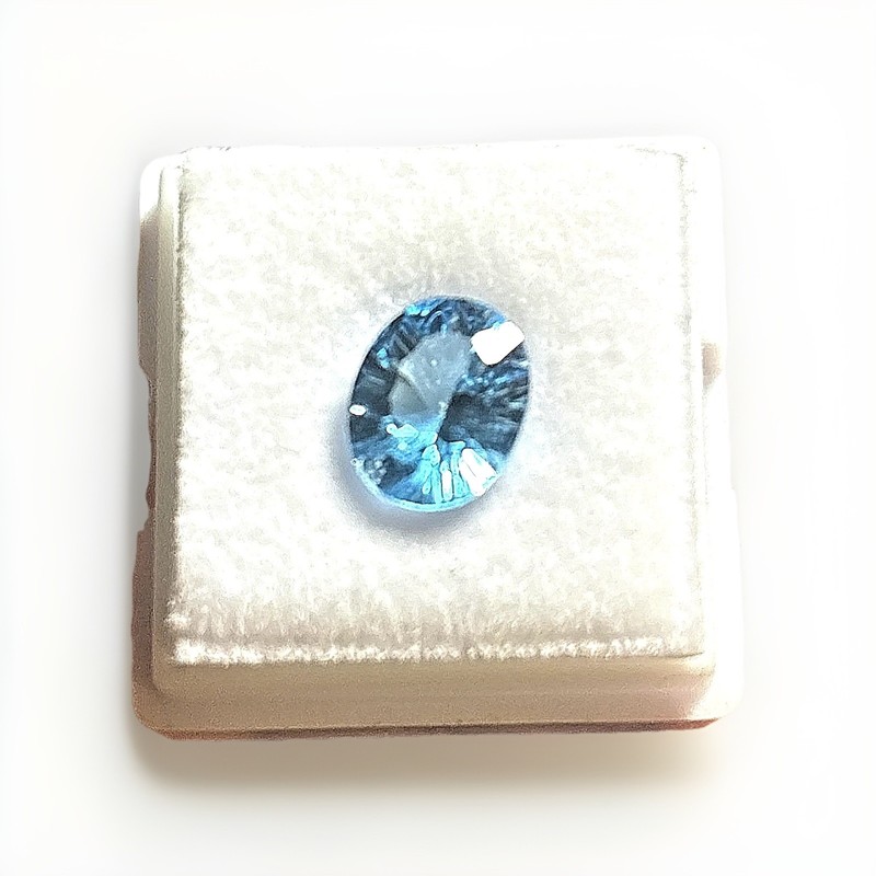 2.75Ct Brilliant Swiss Blue Topaz Facet Oval GRADE AAA from Russia *US SELLER* gallery