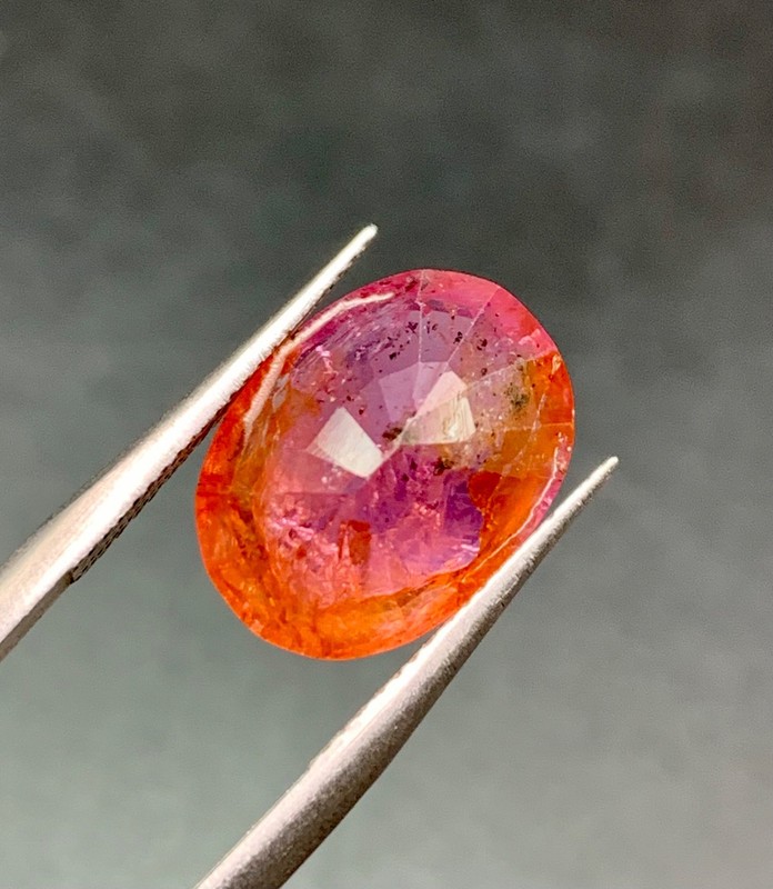 9.1 Ct Padparadscha Pink Orange Sapphire Unheated Afghanistan Loose Faceted Gem gallery