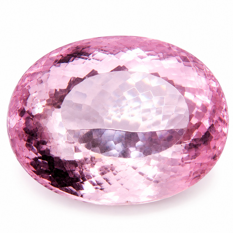 Certified Natural Pink Kunzite 625 Cts Oval Cut Brazil Huge Collector Gemstone