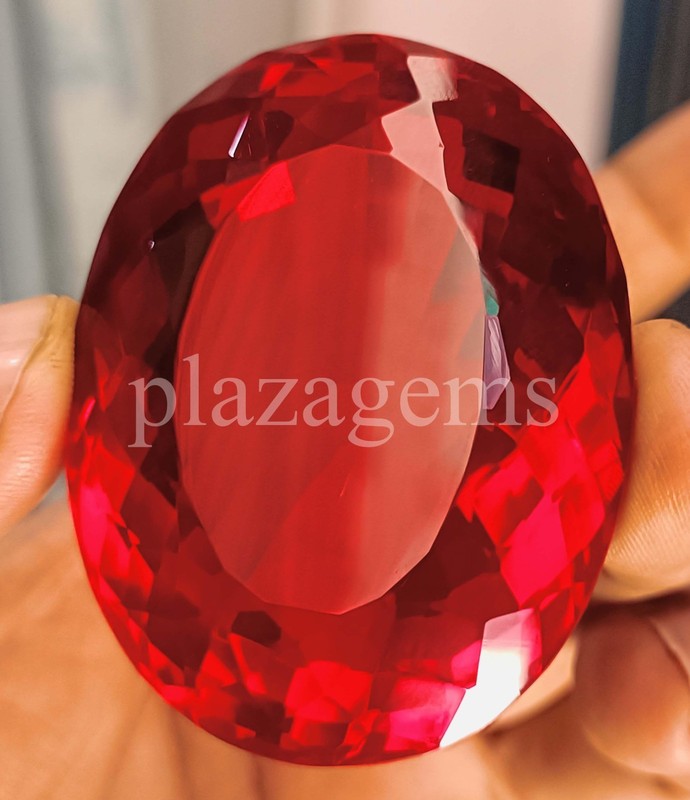 Natural Red Ruby Oval Cut 2000.0 Ct Certified Transparent Gemstone 6YGE