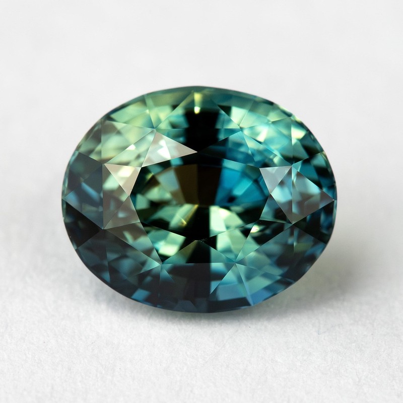 Natural Madagascar Unheated Sapphire: 1.94ct Oval Blue Green Teal, 7.7×6.4mm