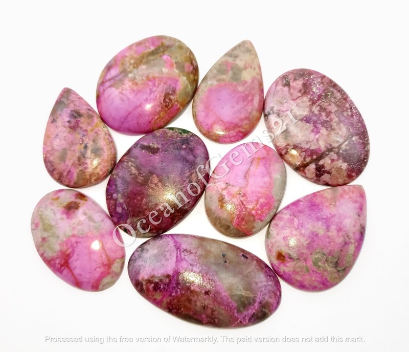 100 Carat Natural Pink Cobalt Cabochon Gemstone Lot , 3-4 Piece, Loose Gemstone