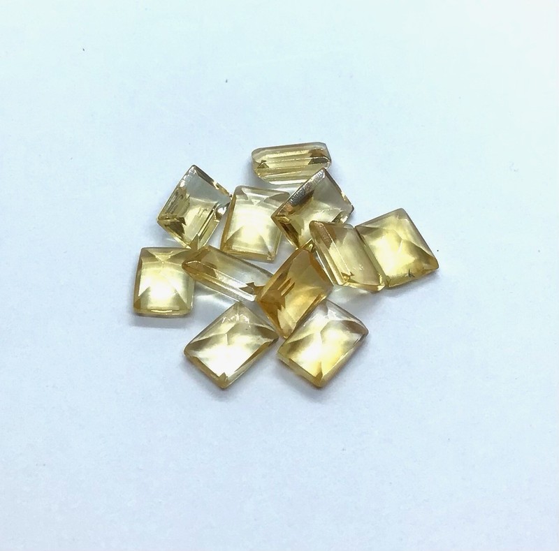 Natural Citrine Baguette Cut Faceted Loose Gemstone For Making All Type Jewelry gallery