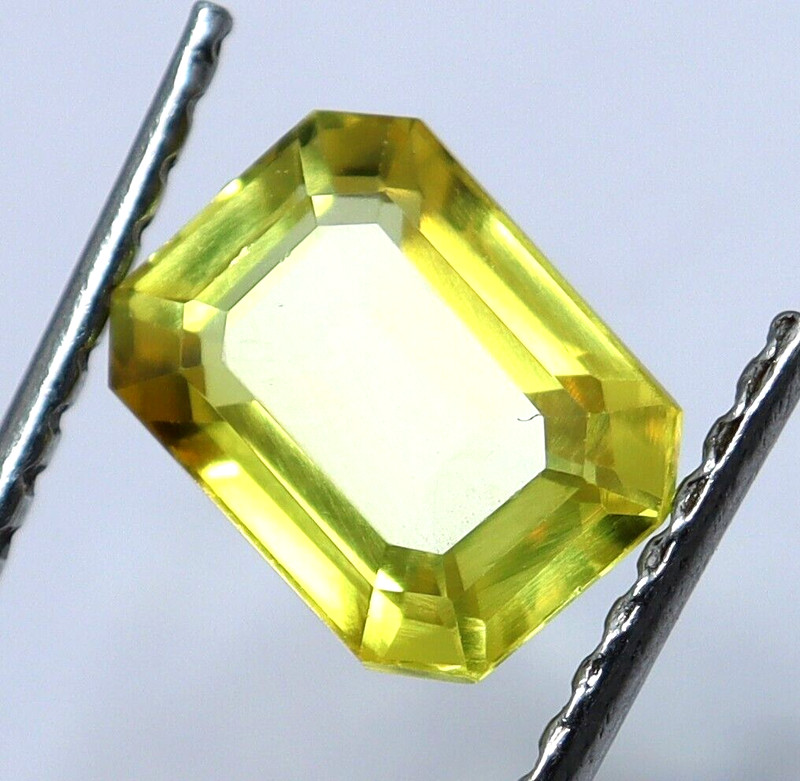 Natural Ceylon 6.35 Ct Yellow Sapphire Emerald Cut Certified Loose Gemstone gallery