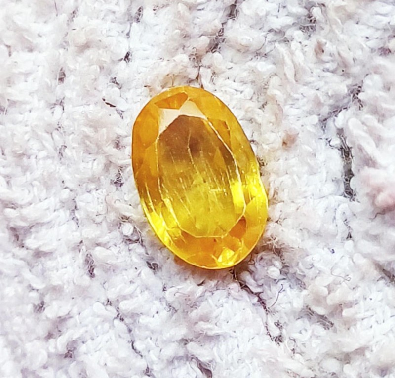 Natural Yellow Sapphire Oval Cut 5.70 Ct Certified Loose Gemstone With Free Gift gallery