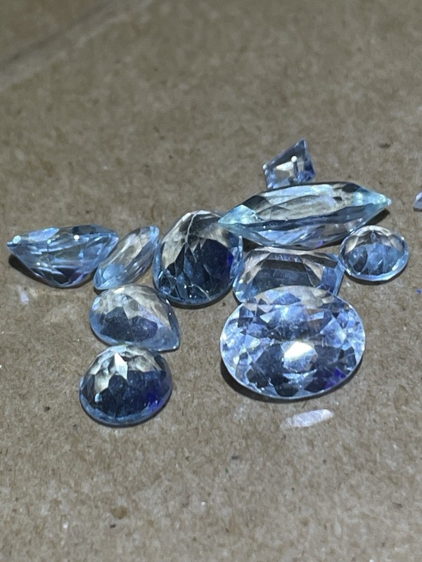 Mixed Lot of Aquamarine Loose Gemstones, Uncertified Estate Sale Find