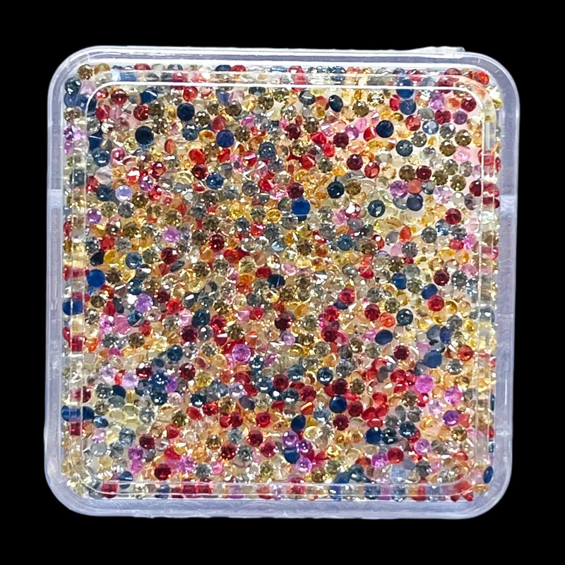 50 Pcs Natural Multi Sapphire 1mm Round Diamond Cut Dazzling Loose Gemstones Lot gallery