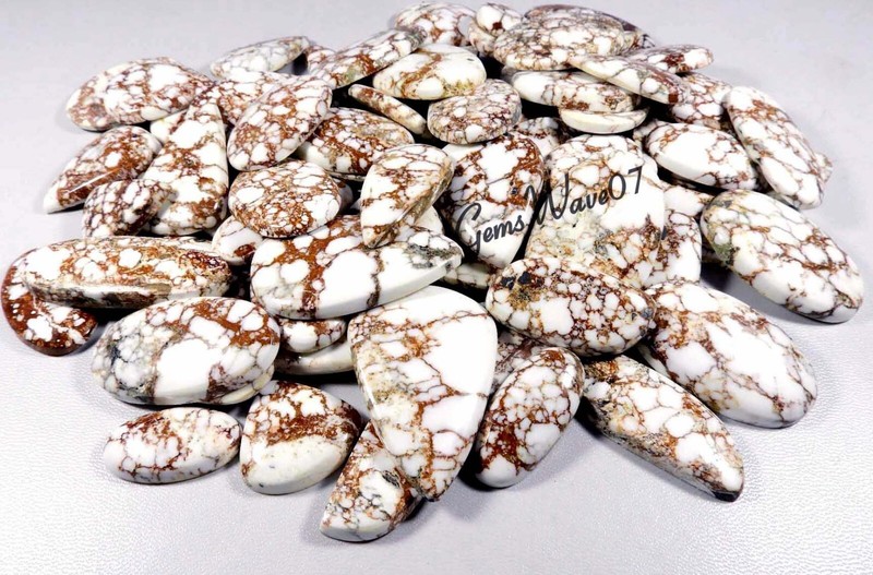 Natural Wild Horse Magnesite Jasper Cabochon Gemstone 7pcs/250Cts Wholesale Lot