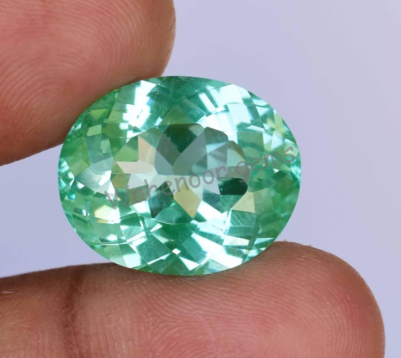 22.65 Ct Natural Paraiba Tourmaline Oval Blue Green Neon Copper Certified Gems gallery