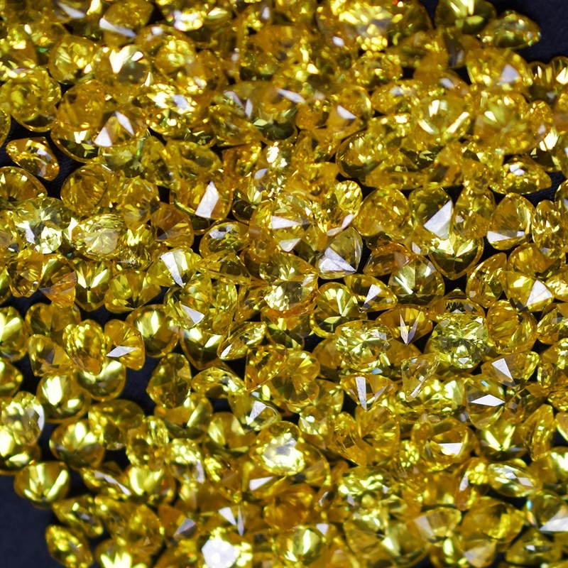 6×6 mm 4 Pcs Natural Yellow Sapphire Certified Flawless Heart Cut Lot Gemstone gallery